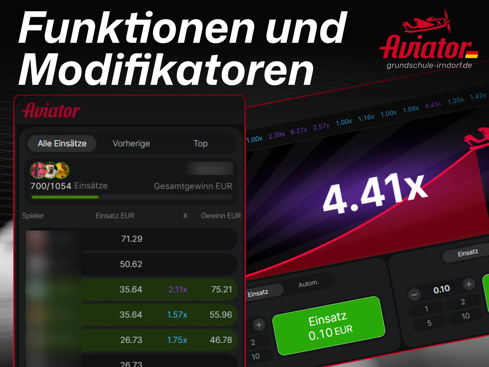 Entdecken Sie die Spezialfunktionen und Bonusmodifikatoren im Aviator-Spiel.